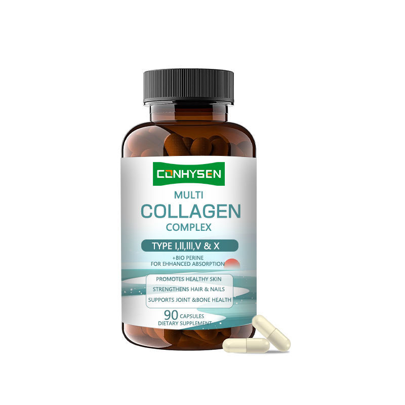Factory Supply Multi Collagen Complex Capsules Dietary Supplement for Strengthens Hair & Nails
