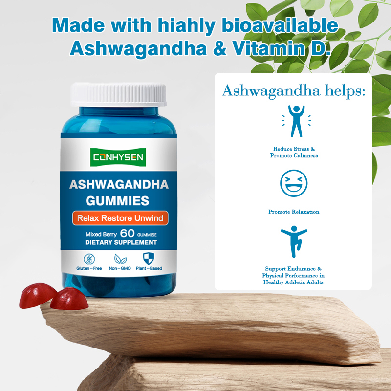 Ashwagandha Gummies with Vitamin D2 for Immune Support 18 Months Shelf Life