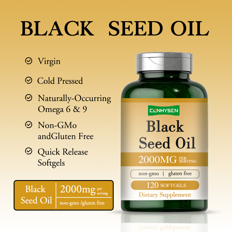 Factory Customization Black Seed Oil Softgels for Heart Joint Health Support