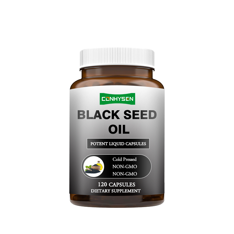 Custom Branded Black Seed Oil Capsules Supplier Support Healthy Hair Skin Nails