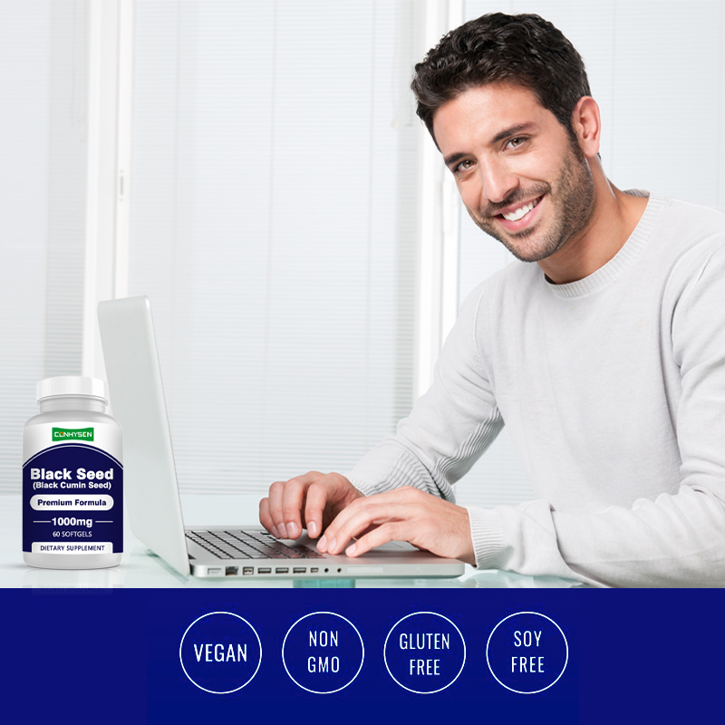 Black Seed Oil Softgels 1000mg with Omega-3 6 9 for Brain Health