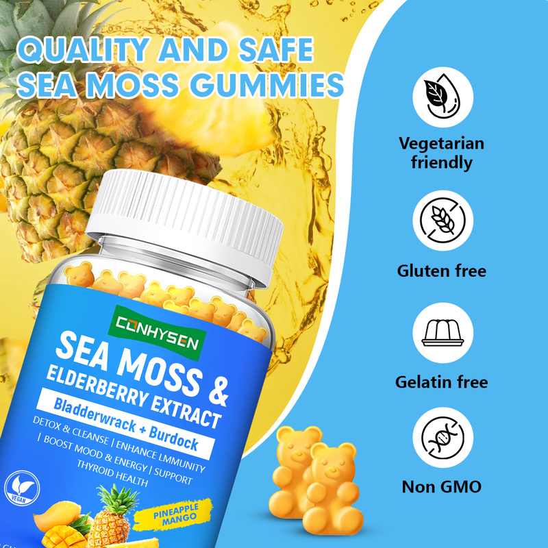 Sea Moss Gummies 8-In-1 Formula Premium Custom Boost Mood and Energy Factory