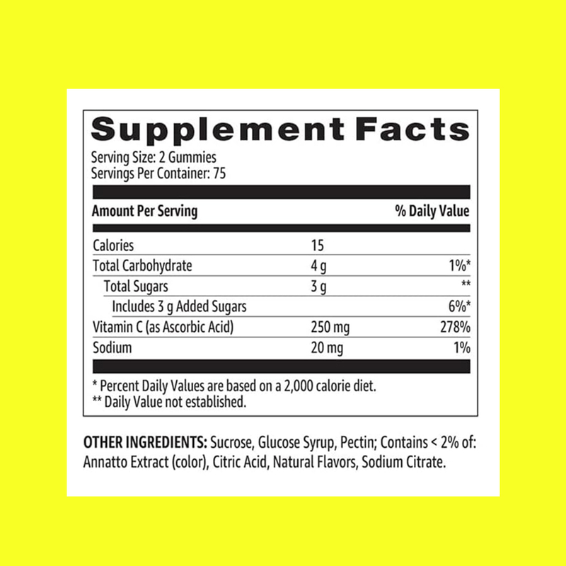 Vitamin C Gummies Help Manage Blood Pressure Factory Supply for Kids and Adults