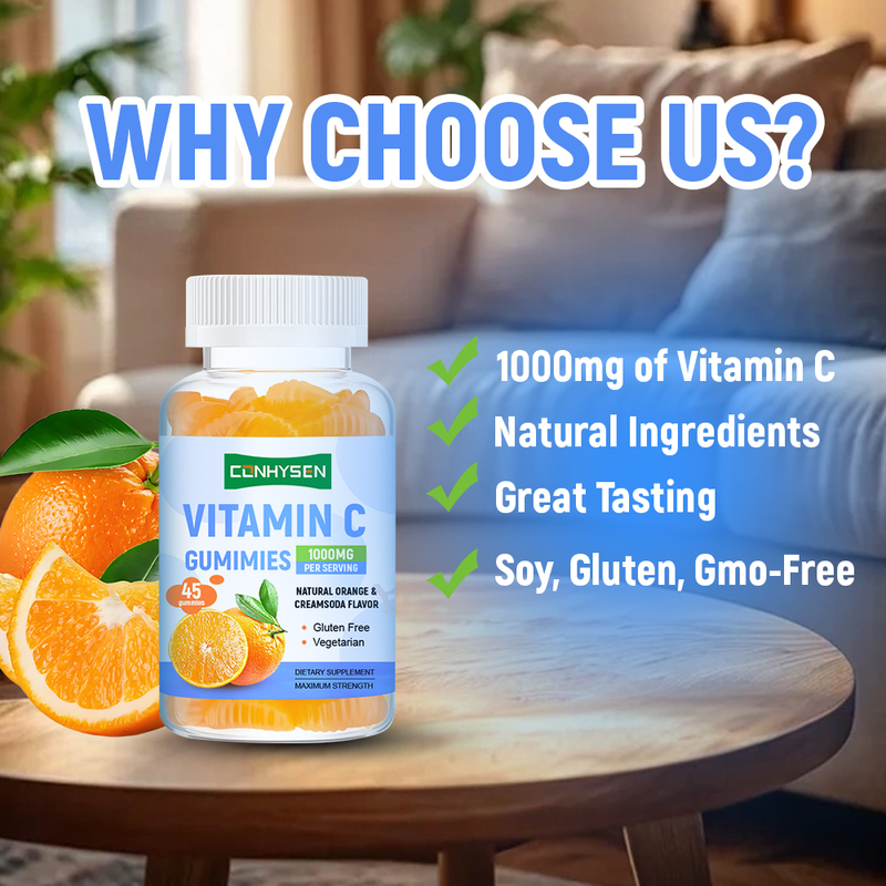 Vitamin C Gummies Factory Customization Support Healthy Skin Beauty Product