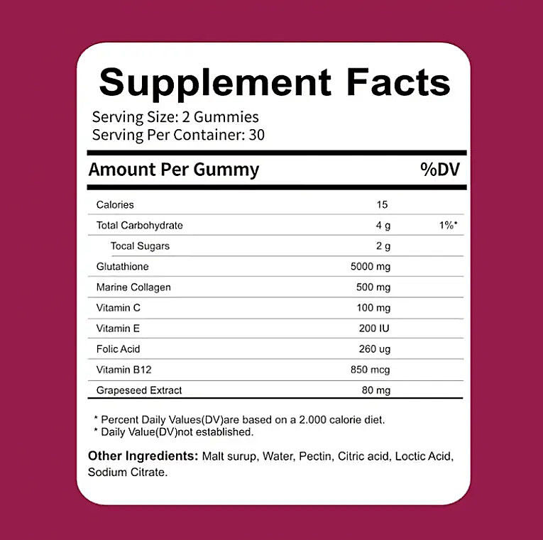 Best Skin Whitening Gummies Lightening & Even Skin Tone Gummies Remove Dark Spots Biotin Collagen Gummies