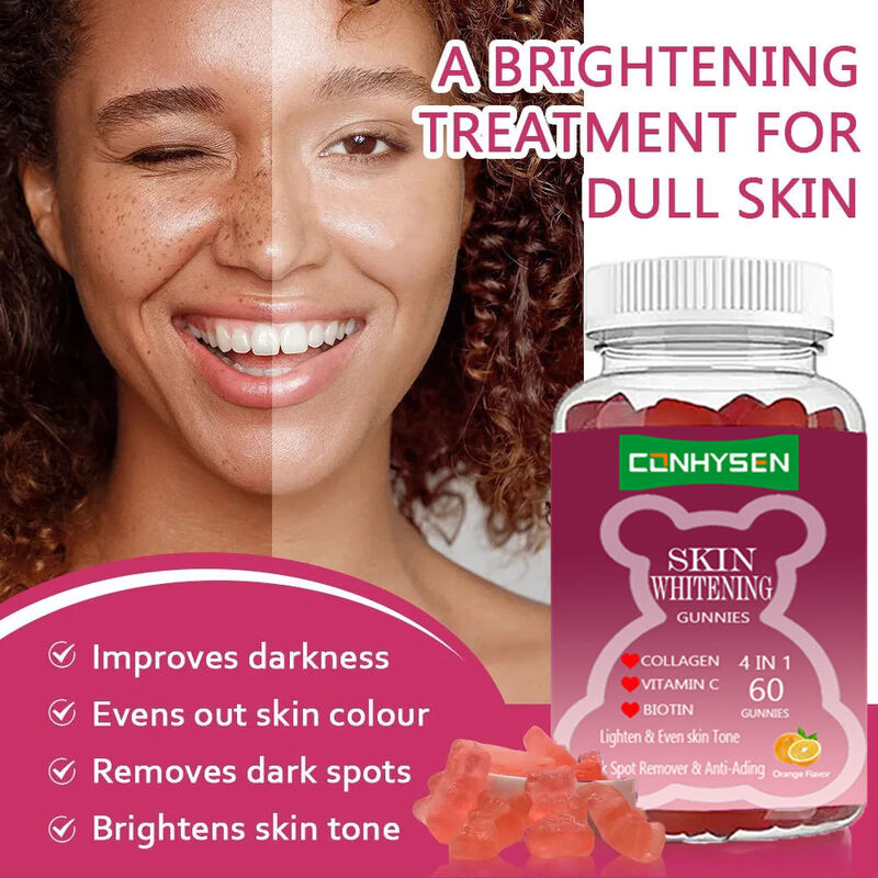 Best Skin Whitening Gummies Lightening & Even Skin Tone Gummies Remove Dark Spots Biotin Collagen Gummies