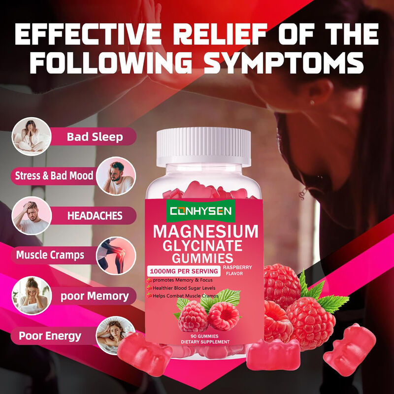 Hot Sell Private Label Vegan Vitamin D Dietary Supplement Lmprove Sleep Quality Magnesium Glycinate Gummies