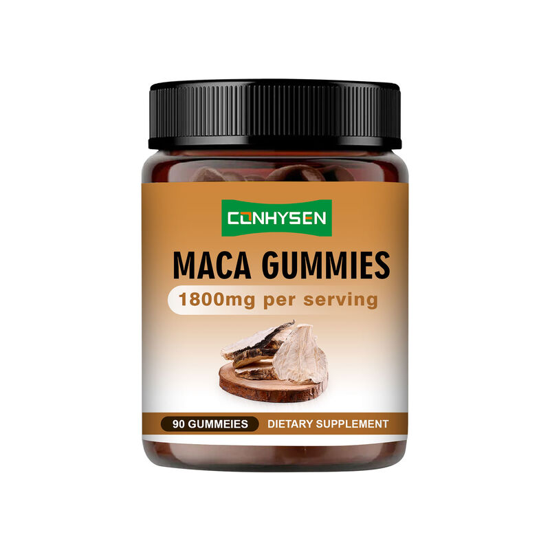Private Label Maca Root Gummies High Quality Men Energy Enhance Supplement 1800mg Maca Extract Gummies for Women & Men