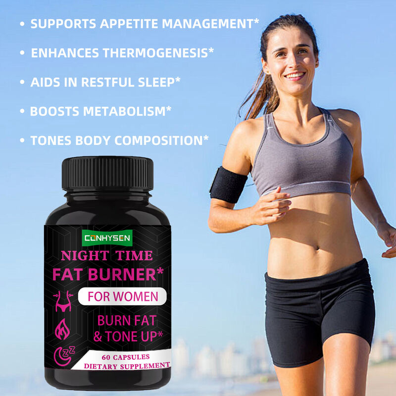 OEM Night Time Fat Burner Capsules Weight Loss Capsules Health Detox Cleanse Weight Loss Suppress Appetite Boost Metabolism