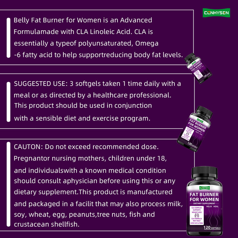 Private Label Fat Burner Capsules CLA Complex Dietary Supplements Promotes Muscle for Women Weight Loss Pills Dietary Fibre