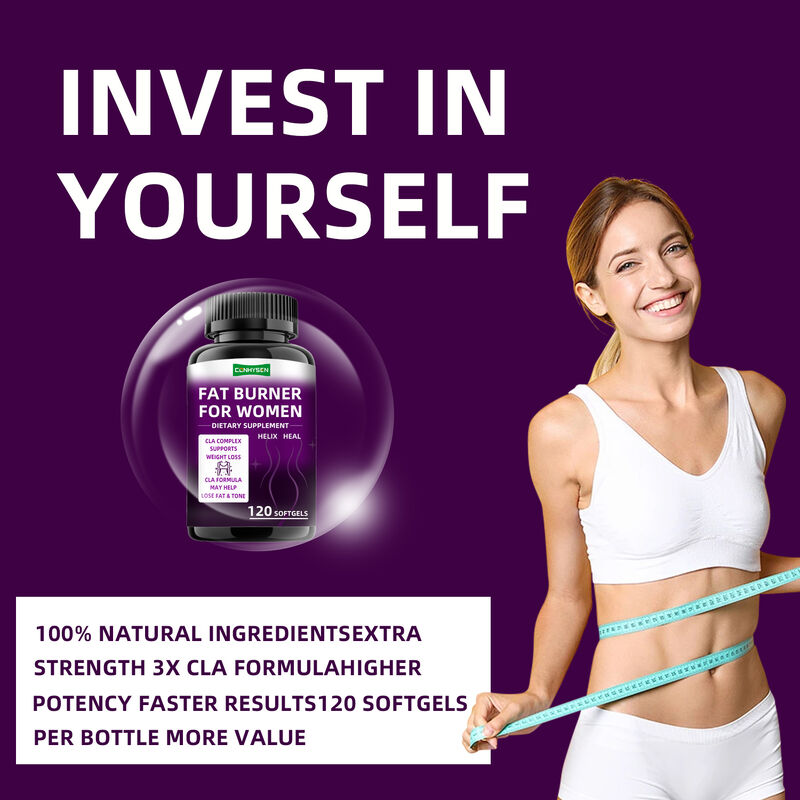 Private Label Fat Burner Capsules CLA Complex Dietary Supplements Promotes Muscle for Women Weight Loss Pills Dietary Fibre