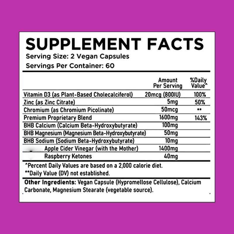 OEM ODM Keto Capsules Rich BHB ACV Vitamins Zinc Chromium Supports Efficient Metabolic Activity Weight Loss Pills