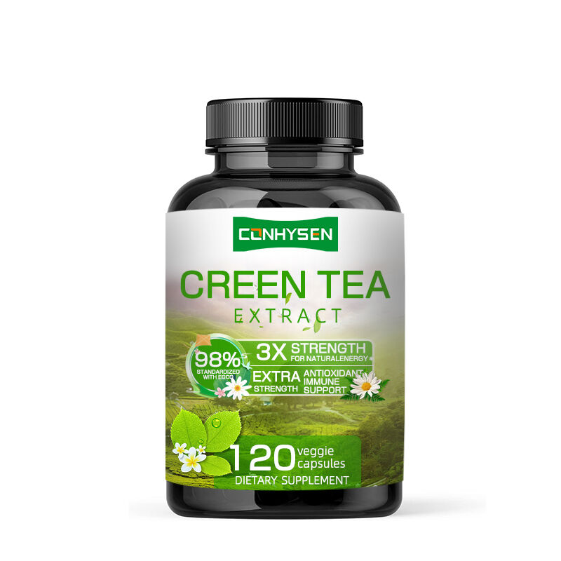 Private Label Green Tea Capsules Rich EGCG Supplement Antioxidant Immune Support Weight Loss Slimming Fat Burner Pill