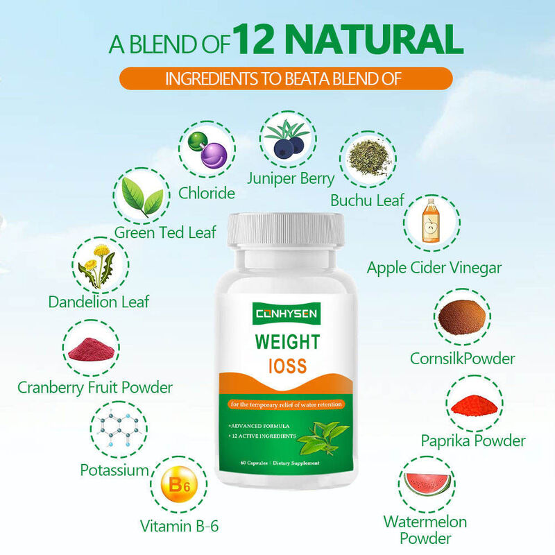 OEM Weight Loss Capsules Supports Metabolism Promotes Fluid Balance With Apple Cider Vinegar Herbal Supplements Capsules