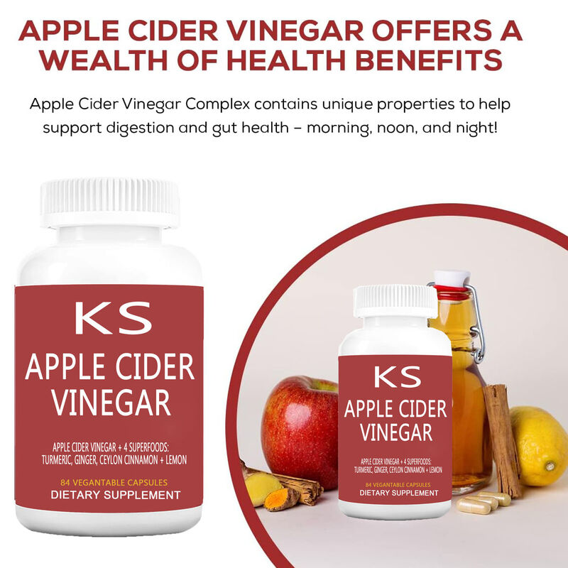 Hot Selling Apple Cider Vinegar Capsules Support Weight Management Boost Metabolism Slimming Apple Cider Dietary Fiber