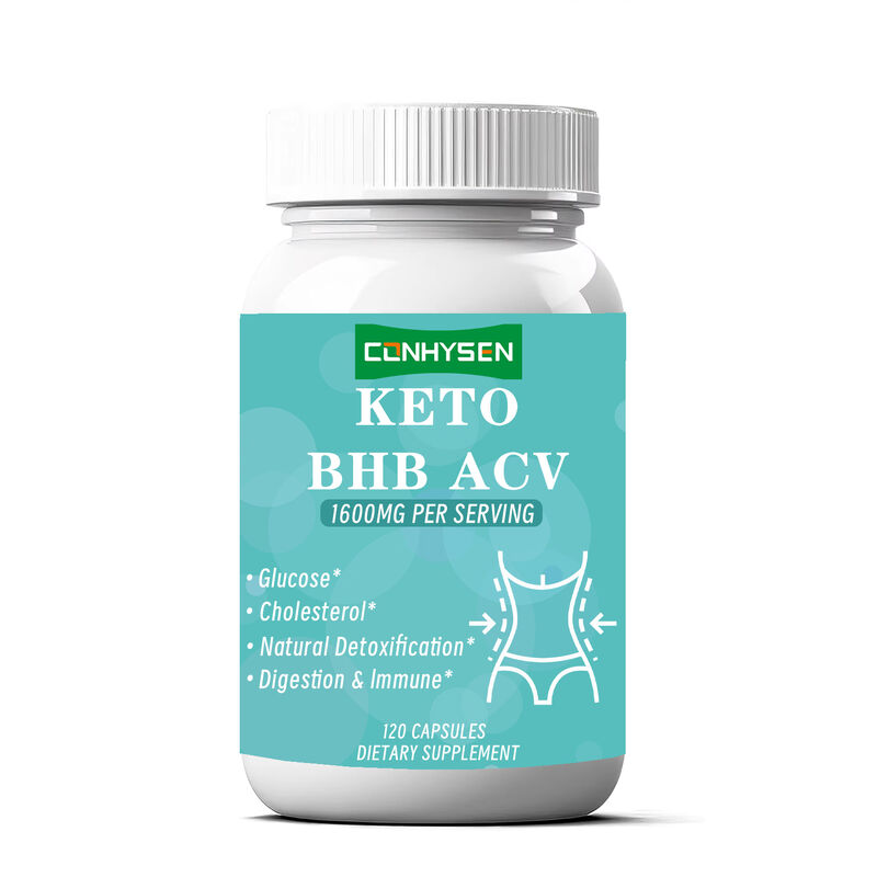 OEM Private Label Keto ACV BHB Capsules for Boost Metabolic 1400mg Apple Cider Vinegar for Weight Control Dietary Fiber