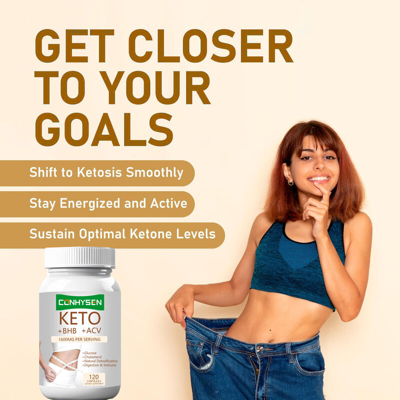 Private Label Keto+ACV+BHB Capsules with BHB & Apple Cider Vinegar for Weight Control Boost Energy Focus Fat Burner