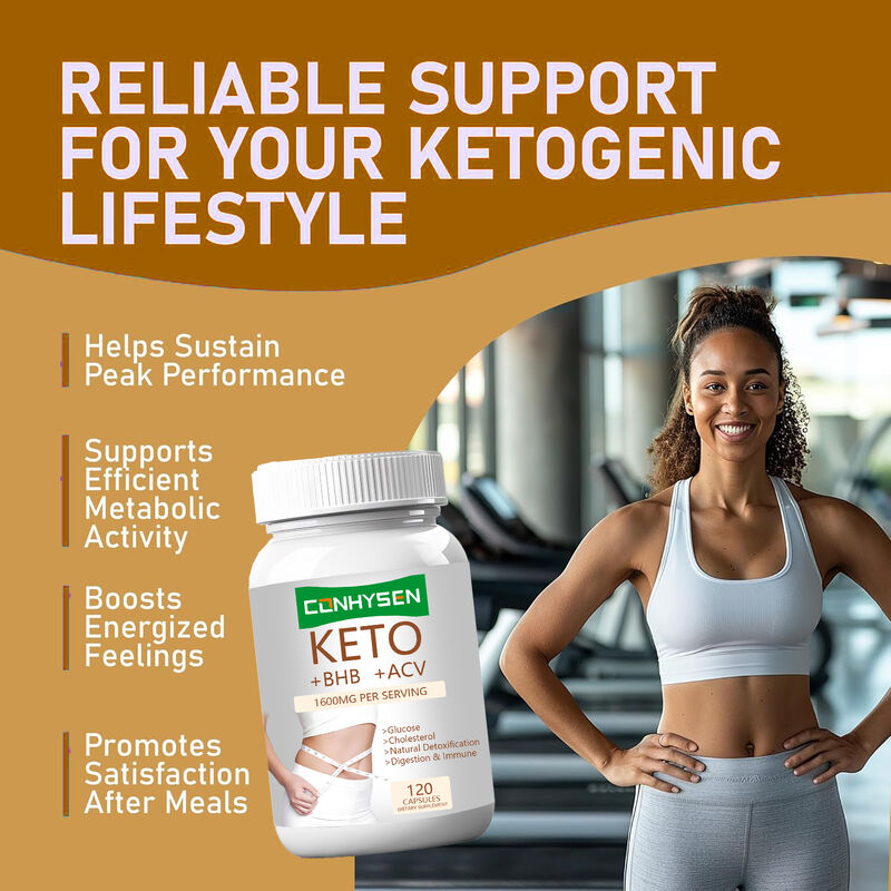Private Label Keto+ACV+BHB Capsules with BHB & Apple Cider Vinegar for Weight Control Boost Energy Focus Fat Burner