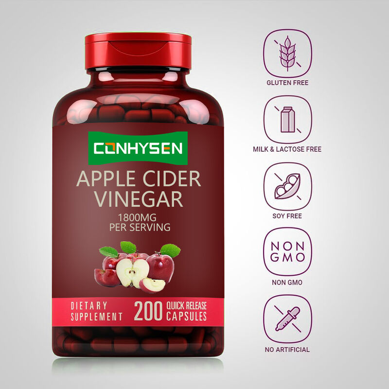 OEM/ODM ACV Supplement Support Digestion & Detox Weight Management Apple Cider Vinegar Capsules for Men Women
