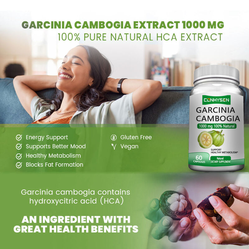Private Label Garcinia Cambogia Herbal Supplements Garcinia Cambogia Capsules Support Healthy Metabolism & Support Better Mood
