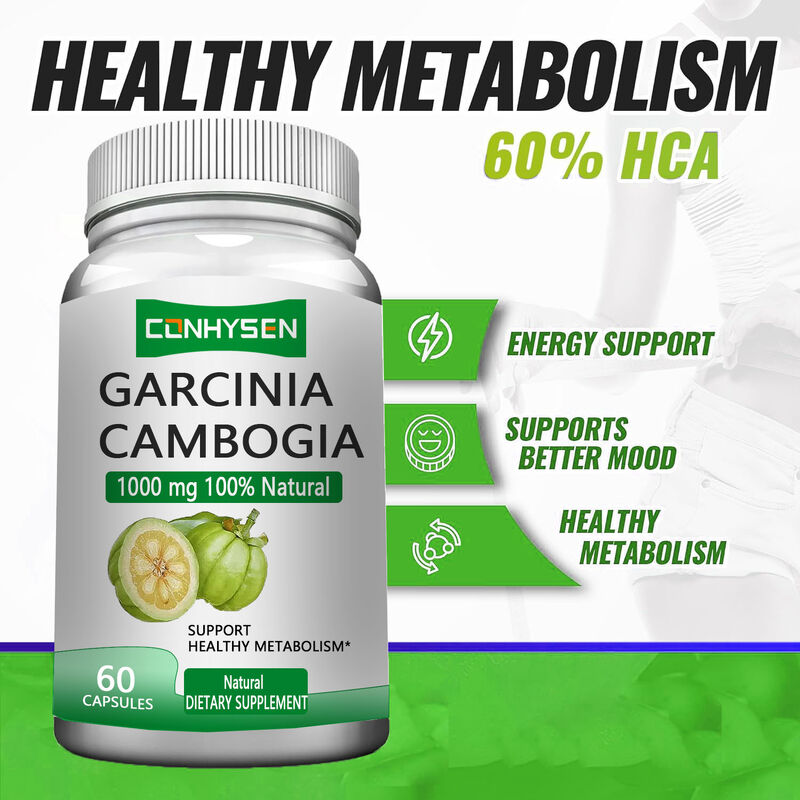 Private Label Garcinia Cambogia Herbal Supplements Garcinia Cambogia Capsules Support Healthy Metabolism & Support Better Mood