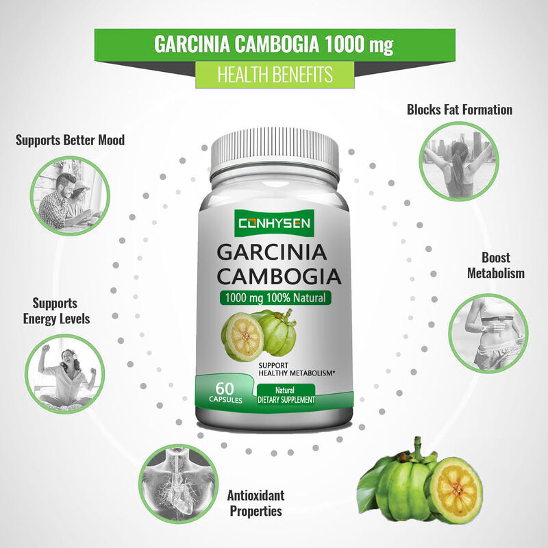Private Label Garcinia Cambogia Herbal Supplements Garcinia Cambogia Capsules Support Healthy Metabolism & Support Better Mood