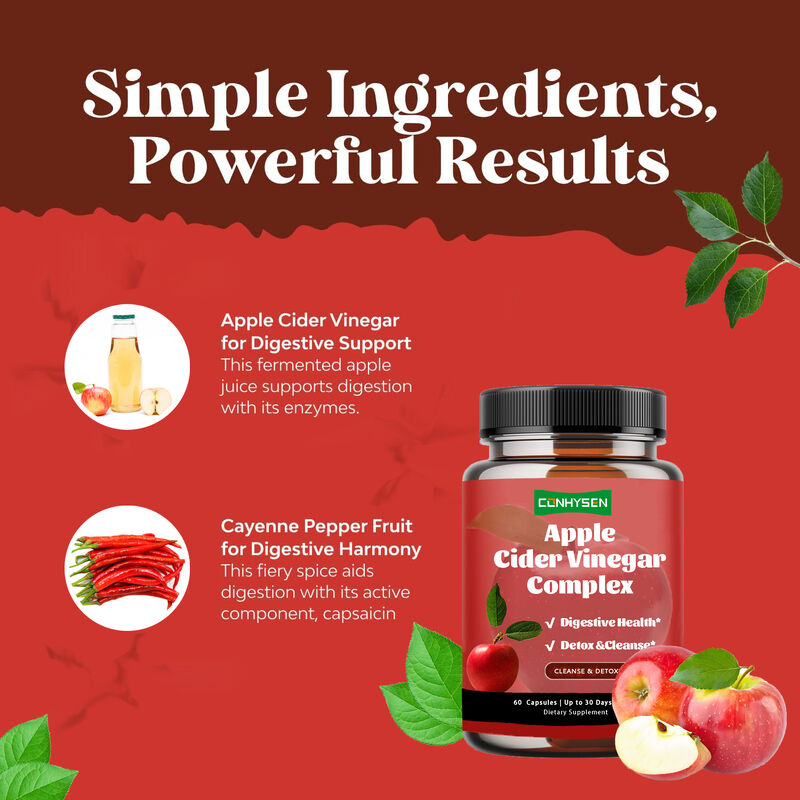 OEM Private Label Weight Control Healthcare Dietary Supplement for Women & Men Apple Cider Vinegar Complex Capsules