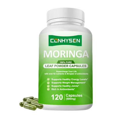100% Pure Moringa Leaf Powder Capsules Herbal Supplement Supports Prostate Health