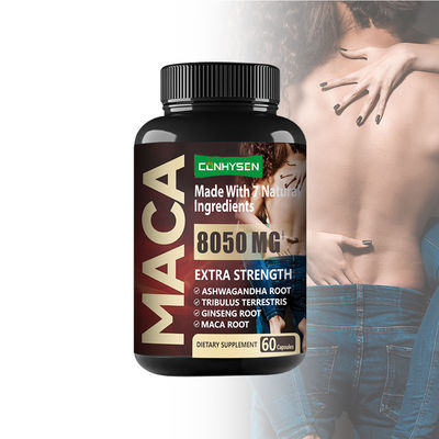 Customized Logo Organic Maca Root Powder Capsules For Strong Man Power