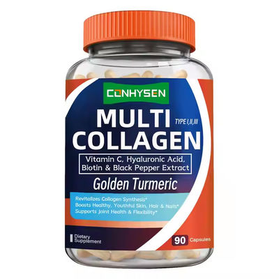OEM Multi Collagen Supplement Capsules with Biotin Vitamins Promote Skin Elasticity