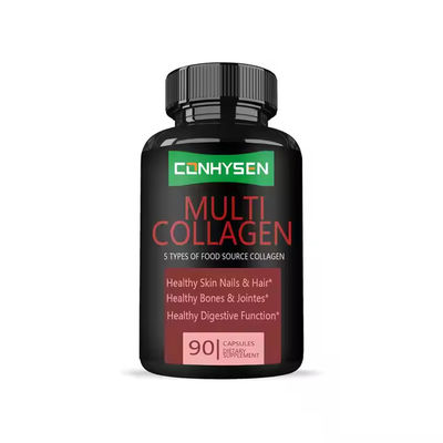 Food Grade Multi Collagen Capsules with Vitamin C Supports Skin Nails Hair Healthy