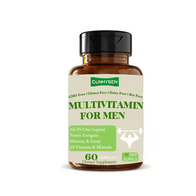 Customized Logo Multivitamin Supplement Capsules for Men Energy Boost Memory