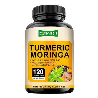 Turmeric And Moringa Capsules Rich Turmeric Root Extract Supplement Enhance Immunity