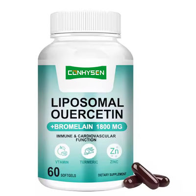 Liposomal Quercetin Softgels Turmeric Herbal Supplement Support Healthy Energy Levels