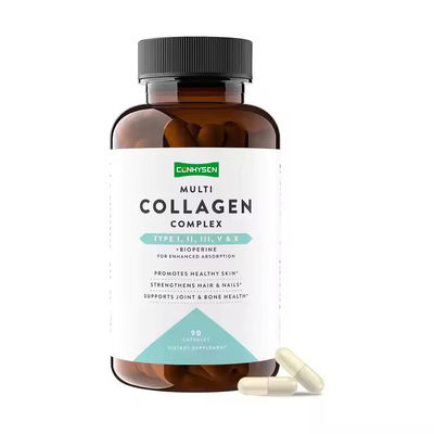 Multi Collagen Complex Capsules Promotes Skin Health Dietary Supplement