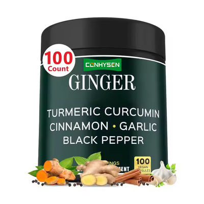 Ginger Root Dietary Supplement Capsules Black Pepper Support Healthy Brain
