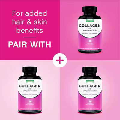 Hyaluronic Acid Collagen Tablets Support Skin Hair Nails Care Customized Logo