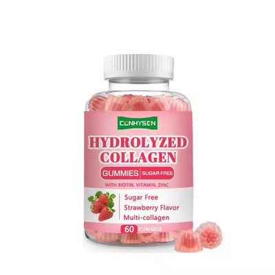 Hydrolyzed Collagen Supplement Gummies with Biotin Vitamin Zinc Build Strong Bone Health