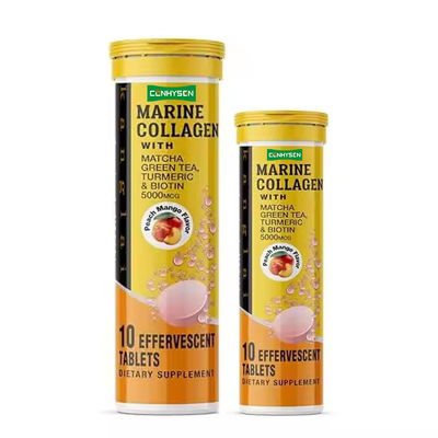 Marine Collagen Effervescent Tablets Biotin Supplement Support Strengthens Skin Health