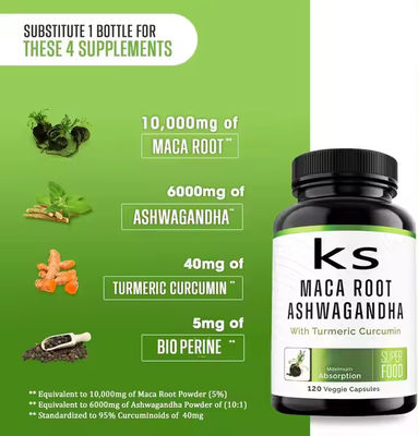 Male Enhancement Capsules Maca Root Supplements Relaxing Nervous Energy With Ashwagandha