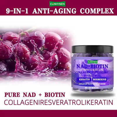 Collagen Berberine NAD Biotin Gummies Reduces Slows Aging Nutritional Supplements