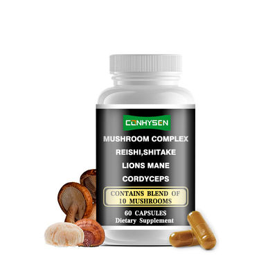 Private Labels Mushroom Complex Capsules Boosts Immune Gut Health Energy 10 Mushrooms