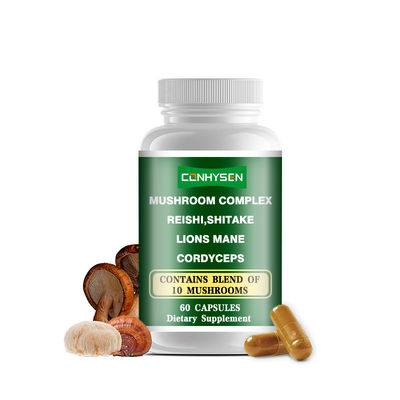 Mushroom Complex Capsules Promotes Focus And Concentration Dietary Supplement
