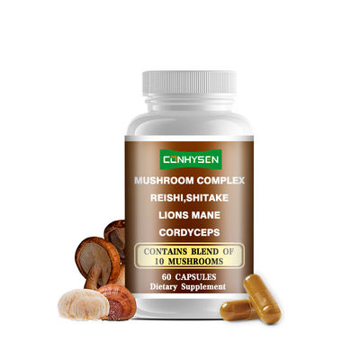 Mushroom Complex Capsules Supports Immune Gut Health Vegan Supplement