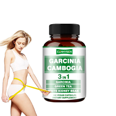 Hot Sale Garcinia Cambogia Capsules 3-In-1 Vegan Capsule Promotes Energy Production with Green Tea