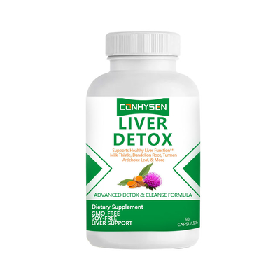 Custom Vegetarian Liver Detox Capsules GMO / Soy Free Herbal Supplements