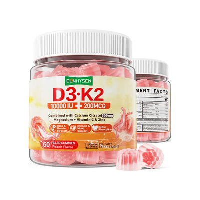 Sodium Dietary Supplement Support Immune System Health Vitamin D3 K2 Gummies