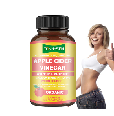 Lower MOQ Apple Cider Vinegar Capsules with The Mother Maximum Strength 1500mg Weight Loss Capsule