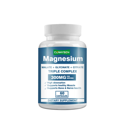Good Quality 300MG Magnesium Capsules Supports Bone & Nerve Health Triple Complex Capsules