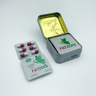 Slimming Capsule Iron Box Fatzorb Appetite Suppressant Capsule Factory Direct Sale